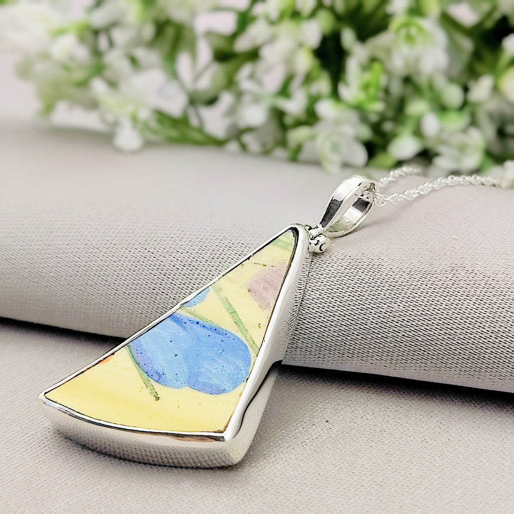 Hepburn and Hughes Art Deco Abstract pendant | Original Clarice Cliff | Three options | Sterling Silver