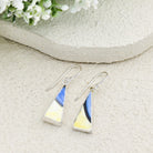 Hepburn and Hughes Art Deco Earrings | Clarice Cliff | 20mm Ceramic Triangles | Sterling Silver