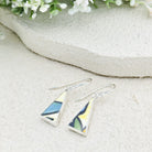 Hepburn and Hughes Art Deco Earrings | Clarice Cliff | 20mm Ceramic Triangles | Sterling Silver