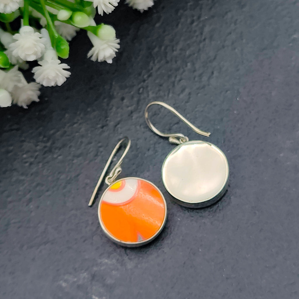 Hepburn and Hughes Art Deco Earrings | Clarice Cliff Ceramics | 3 Options | Sterling Silver
