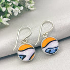 Hepburn & Hughes Art Deco Earrings | Clarice Cliff Ceramics | Circular | Sterling Silver