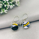 Hepburn & Hughes Art Deco Earrings | Clarice Cliff Ceramics | Circular | Sterling Silver