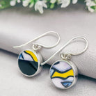 Hepburn & Hughes Art Deco Earrings | Clarice Cliff Ceramics | Circular | Sterling Silver