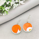 Hepburn and Hughes Art Deco Earrings | Clarice Cliff Ceramics | Orange | Five Options | Sterling Silver