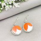 Hepburn and Hughes Art Deco Earrings | Clarice Cliff Ceramics | Orange | Five Options | Sterling Silver