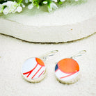 Hepburn and Hughes Art Deco Earrings | Clarice Cliff Ceramics | Orange | Five Options | Sterling Silver