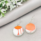 Hepburn and Hughes Art Deco Earrings | Clarice Cliff Ceramics | Orange | Five Options | Sterling Silver