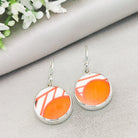 Hepburn and Hughes Art Deco Earrings | Clarice Cliff Ceramics | Orange | Five Options | Sterling Silver