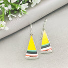 Hepburn and Hughes Art Deco Earrings | Clarice Cliff Ceramics | Two Triangle Options | Sterling Silver