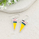 Hepburn and Hughes Art Deco Earrings | Clarice Cliff Ceramics | Two Triangle Options | Sterling Silver