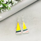 Hepburn and Hughes Art Deco Earrings | Clarice Cliff Ceramics | Two Triangle Options | Sterling Silver