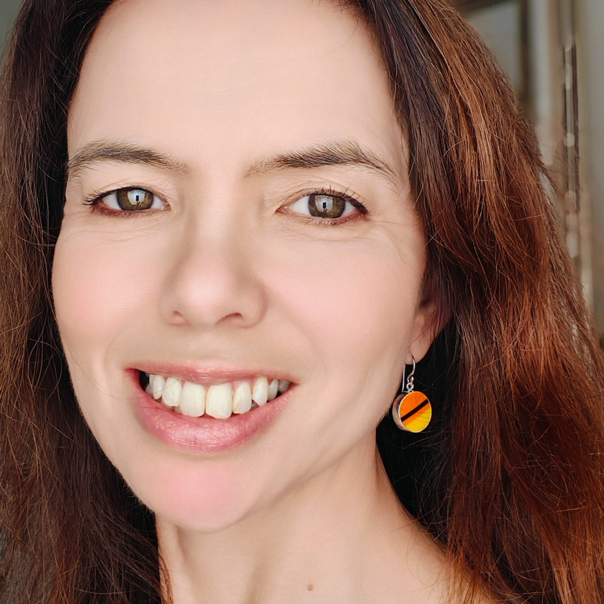 Hepburn and Hughes Art Deco Earrings in Sterling Silver | Clarice Cliff Ceramics | Garden Blue plate