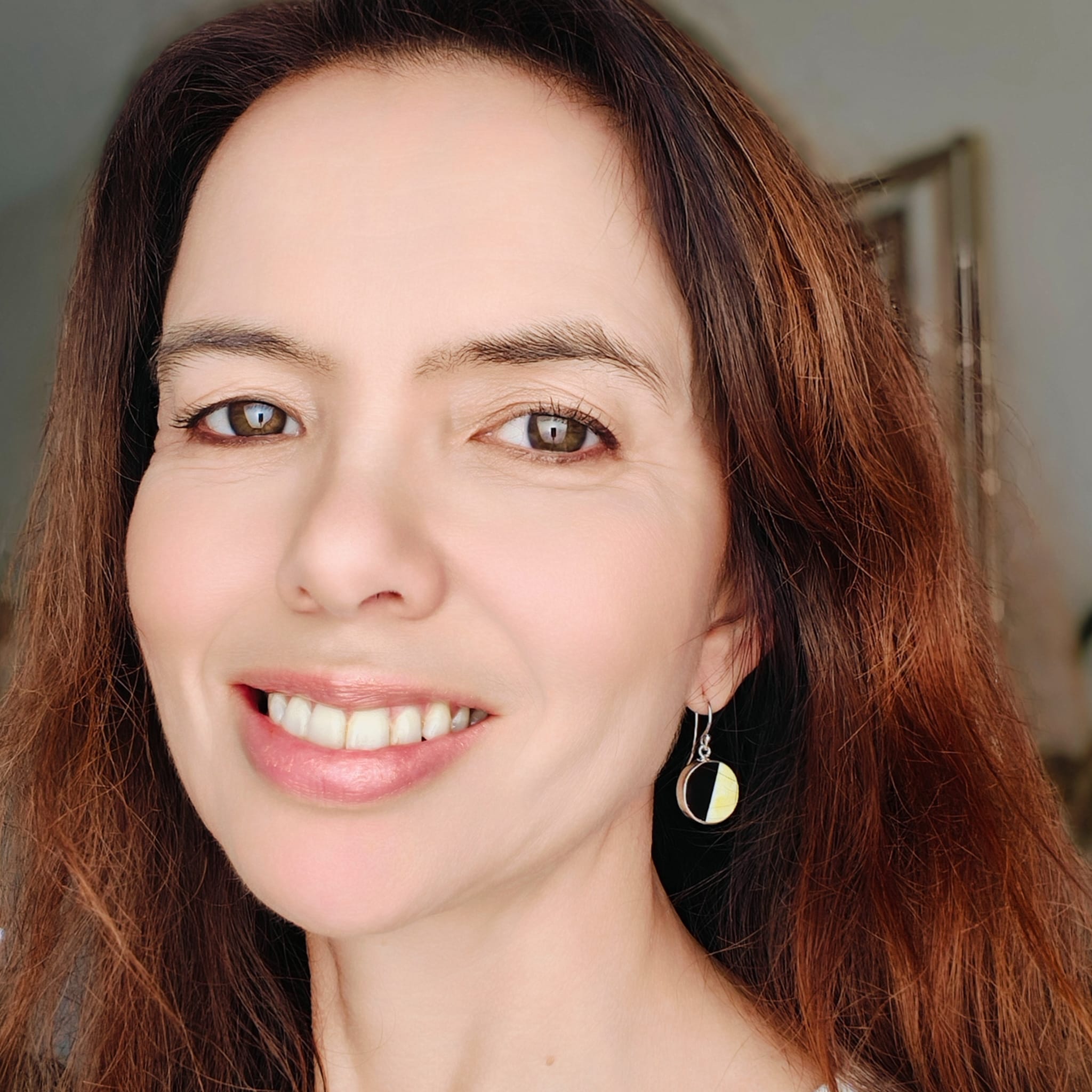 Hepburn and Hughes Art Deco Earrings in Sterling Silver | Clarice Cliff Ceramics | Garden Blue plate