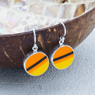 Hepburn and Hughes Art Deco Earrings in Sterling Silver | Clarice Cliff Ceramics | Garden Blue plate