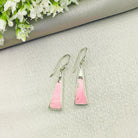 Hepburn and Hughes Art Deco Earrings | Original Clarice Cliff Pottery | Pink | Sterling Silver