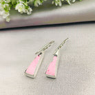 Hepburn and Hughes Art Deco Earrings | Original Clarice Cliff Pottery | Pink | Sterling Silver