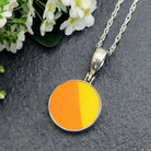 Hepburn and Hughes Art Deco Necklace | Clarice Cliff 15mm Pendant | 5 options | Sterling Silver