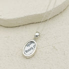 Hepburn and Hughes Art Deco Necklace | Clarice Cliff Pendant | 20mm Orange and Yellow Oval | Sterling Silver