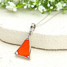 Hepburn and Hughes Art Deco Necklace | Clarice Cliff Pendant | 22mm Triangle | Sterling Silver