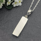 Hepburn and Hughes Art Deco Necklace | Clarice Cliff Pendant | 30mm rectangle | Sterling Silver