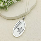 Hepburn and Hughes Art Deco Necklace | Clarice Cliff Pendant 65mm | Ceramic Oval | Sterling Silver