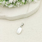 Hepburn and Hughes Art Deco Pendant | 15mm Oval Clarice Cliff Necklace | Sterling Silver