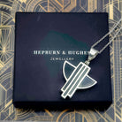Hepburn and Hughes Art Deco Pendant | Angel design | Sterling Silver Pendant