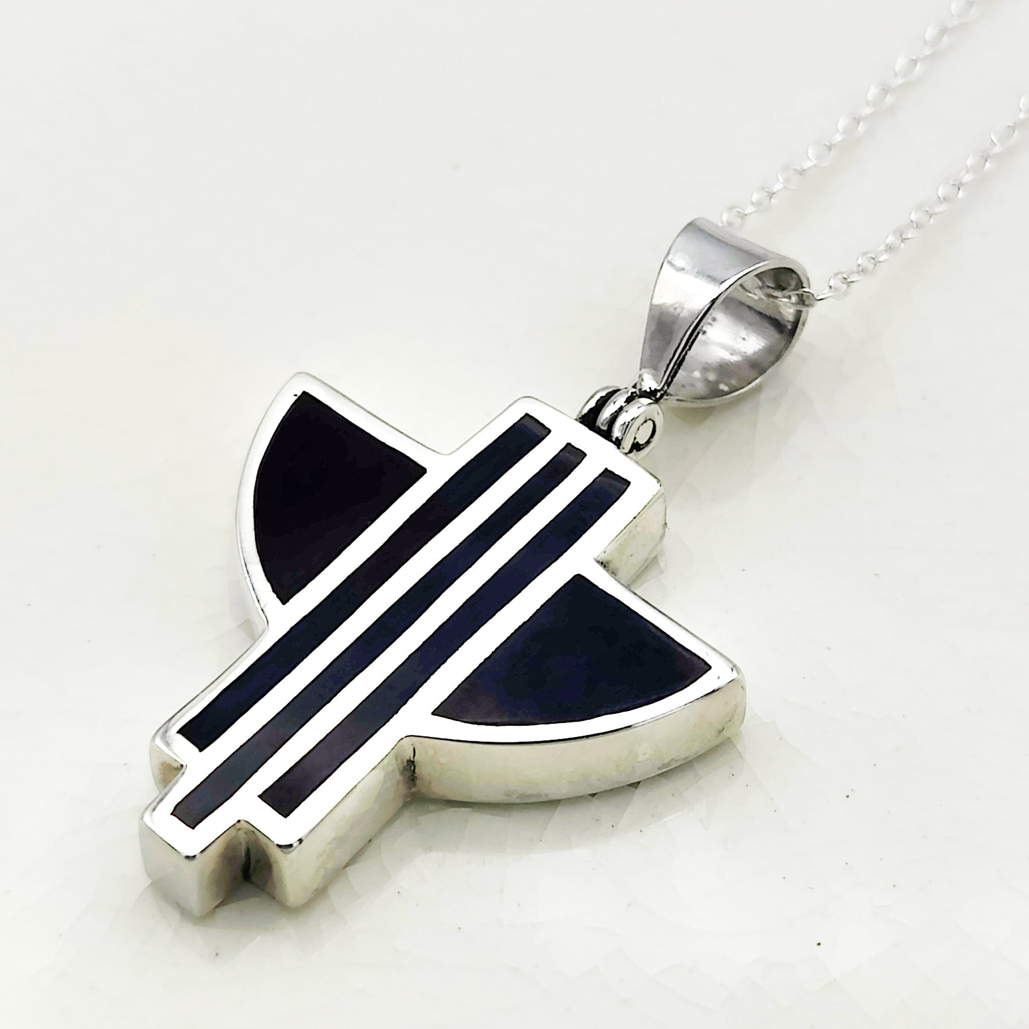 Hepburn and Hughes Art Deco Pendant | Angel design | Sterling Silver Pendant