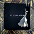Hepburn and Hughes Art Deco Pendant | Black and Silver Triangle | Sterling Silver