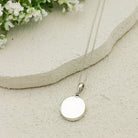 Hepburn and Hughes Art Deco Pendant | Circular Clarice Cliff necklace | 15mm diameter | Sterling Silver