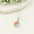 Hepburn and Hughes Art Deco Pendant | Circular Clarice Cliff necklace | 15mm diameter | Sterling Silver
