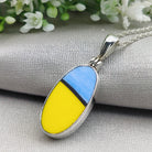 Hepburn and Hughes Art Deco Pendant | Clarice Cliff Ceramics | 22m Oval | Sterling Silver