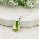Hepburn and Hughes Art Deco Pendant | Clarice Cliff Necklace | Small Oval 20mm Pendant | Sterling Silver