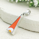 Hepburn and Hughes Art Deco Pendant | Clarice Cliff Necklace | Triangle | Sterling Silver