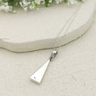 Hepburn and Hughes Art Deco Pendant | Clarice Cliff Necklace | Triangle | Sterling Silver