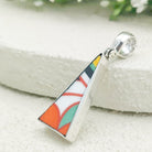 Hepburn and Hughes Art Deco Pendant | Clarice Cliff Necklace | Triangle | Sterling Silver