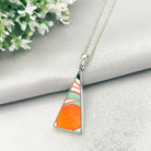 Hepburn and Hughes Art Deco Pendant | Clarice Cliff Necklace | Triangle | Sterling Silver