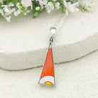 Hepburn and Hughes Art Deco Pendant | Clarice Cliff Necklace | Triangle | Sterling Silver