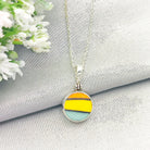 Hepburn and Hughes Art Deco Pendant | Clarice Cliff Pottery | 15mm Circle |  Sterling Silver