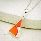 Hepburn and Hughes Art Deco Pendant | Clarice Cliff Sterling Silver Necklace | Ceramics Gift