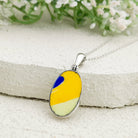 Hepburn and Hughes Art Deco Pendant | Clarice Cliff Wind Bells Pottery | 20mm Oval |  Sterling Silver