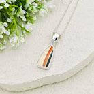 Hepburn and Hughes Art Deco Pendant in Sterling Silver | Original Clarice Cliff Pottery | 9th Anniversary