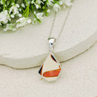 Hepburn and Hughes Art Deco Pendant in Sterling Silver | Original Clarice Cliff Pottery | 9th Anniversary