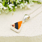 Hepburn and Hughes Art Deco Pendant in Sterling Silver | Original Clarice Cliff | Pottery Gift