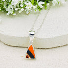 Hepburn and Hughes Art Deco Pendant in Sterling Silver | Original Clarice Cliff | Pottery Gift