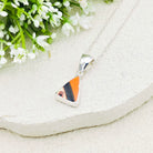 Hepburn and Hughes Art Deco Pendant in Sterling Silver | Original Clarice Cliff | Pottery Gift