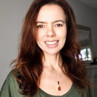 Hepburn and Hughes Art Deco Pendant | Original Clarice Cliff Pottery | 20mm Abstract | Sterling Silver