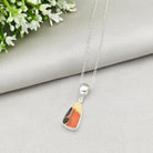 Hepburn and Hughes Art Deco Pendant | Original Clarice Cliff Pottery | 20mm Abstract | Sterling Silver