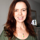 Hepburn and Hughes Art Deco Pendant | Original Clarice Cliff Pottery | 20mm Abstract | Sterling Silver