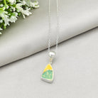 Hepburn and Hughes Art Deco Pendant | Original Clarice Cliff Pottery | 20mm Abstract | Sterling Silver